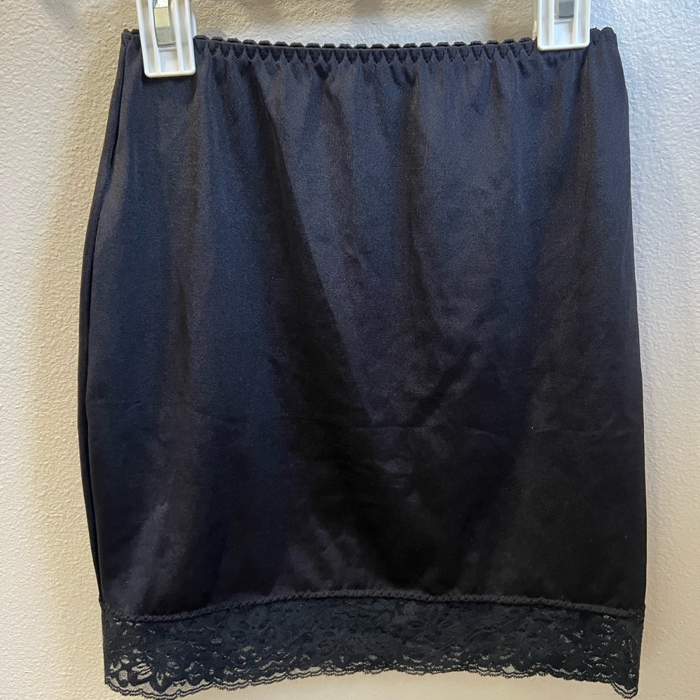 Vintage black with lace slip size medium